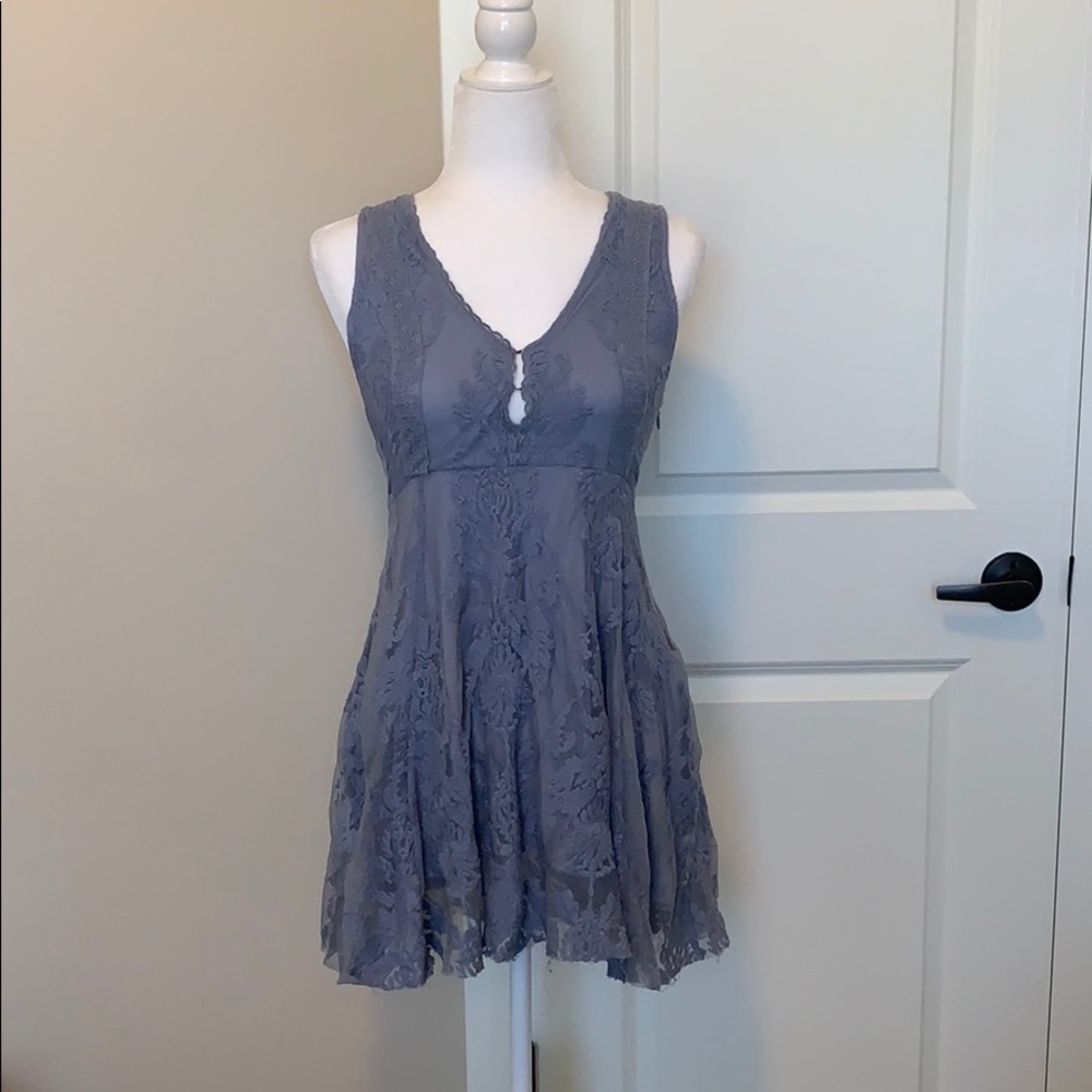 Free People Reign Over Me Dress in Light Blue